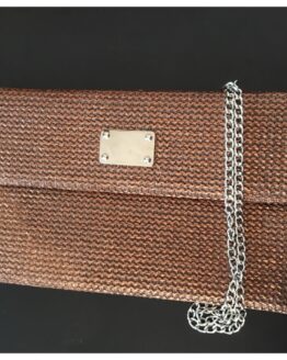 Clutch veske gullbrun
