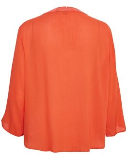 Bluse med paljetter tangerine - Cream