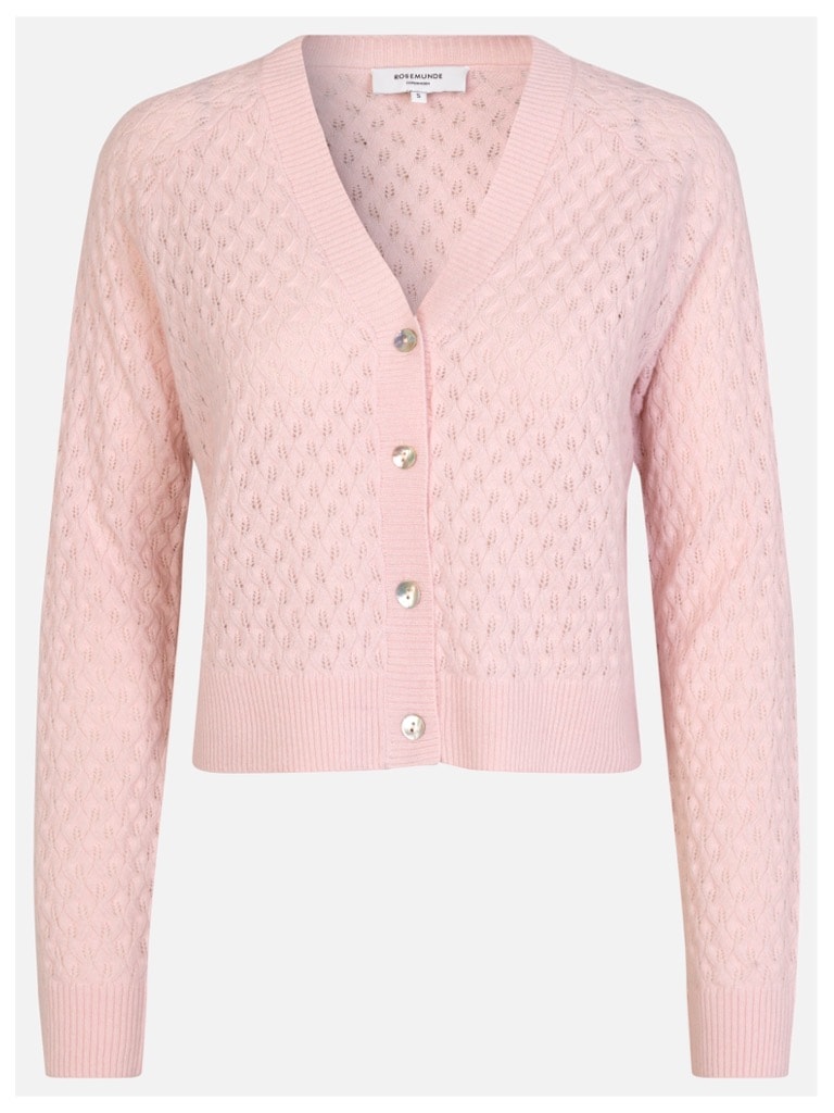 Wool & cashmere cardigan soft rose - Rosemunde