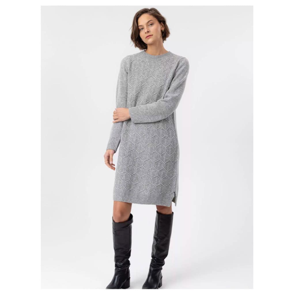 ANTONIA KNITTED DRESS GREY - HOLEBROOK