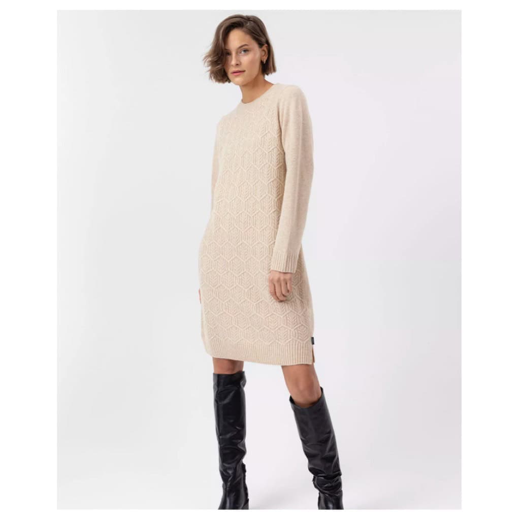 ANTONIA KNITTED DRESS SAND - HOLEBROOK