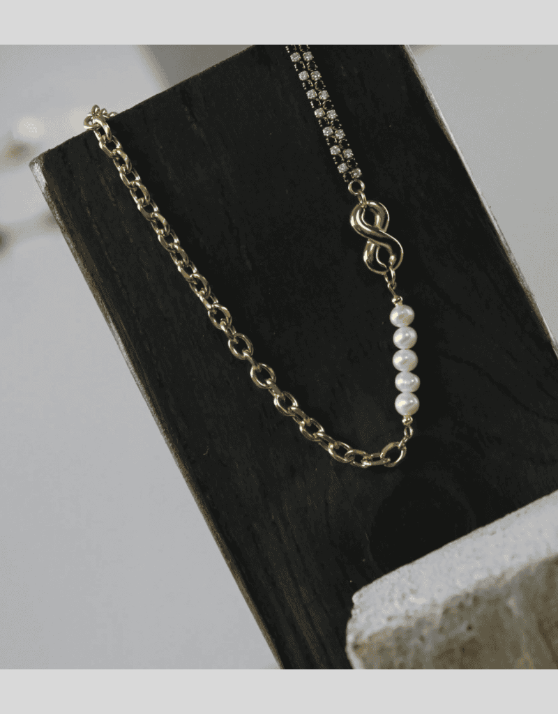 Joy Waterproof Infinity CZ Pearl Necklace - DANSK COPENHAGEN