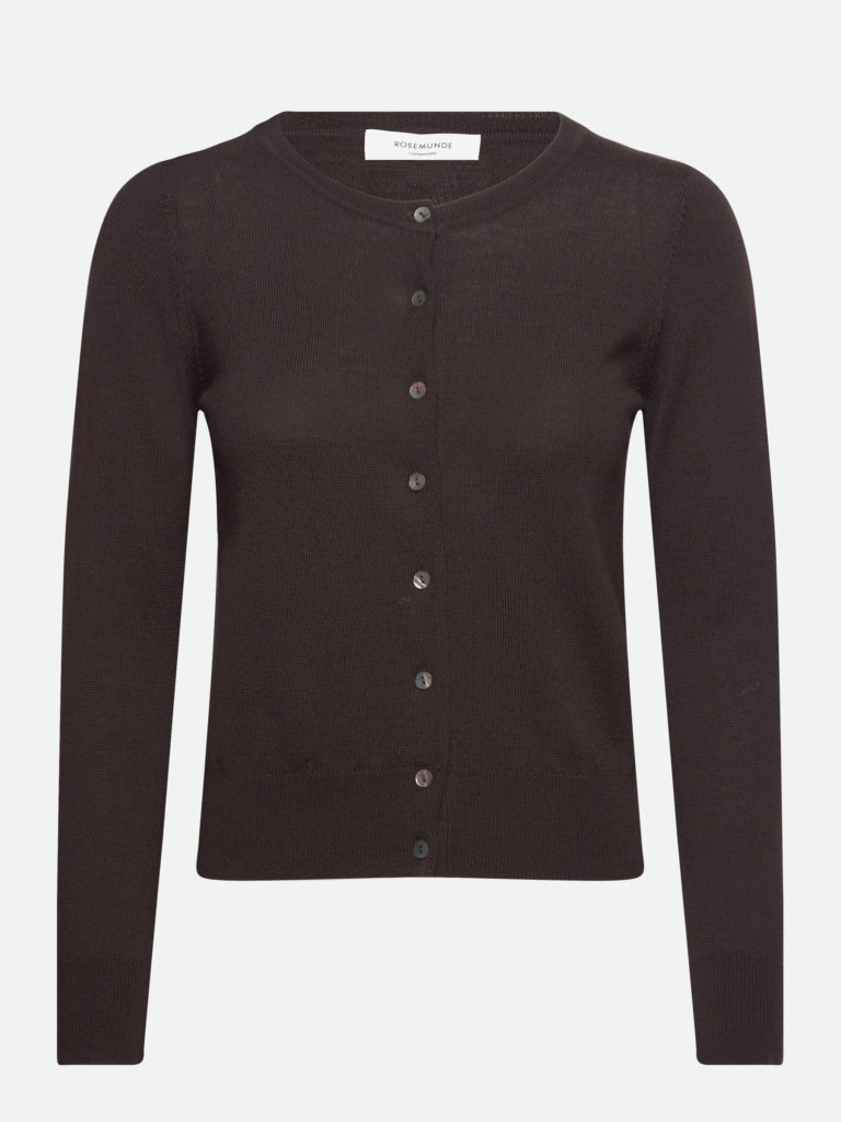 CARDIGAN I ULL - DARK ESPRESSO - ROSEMUNDE