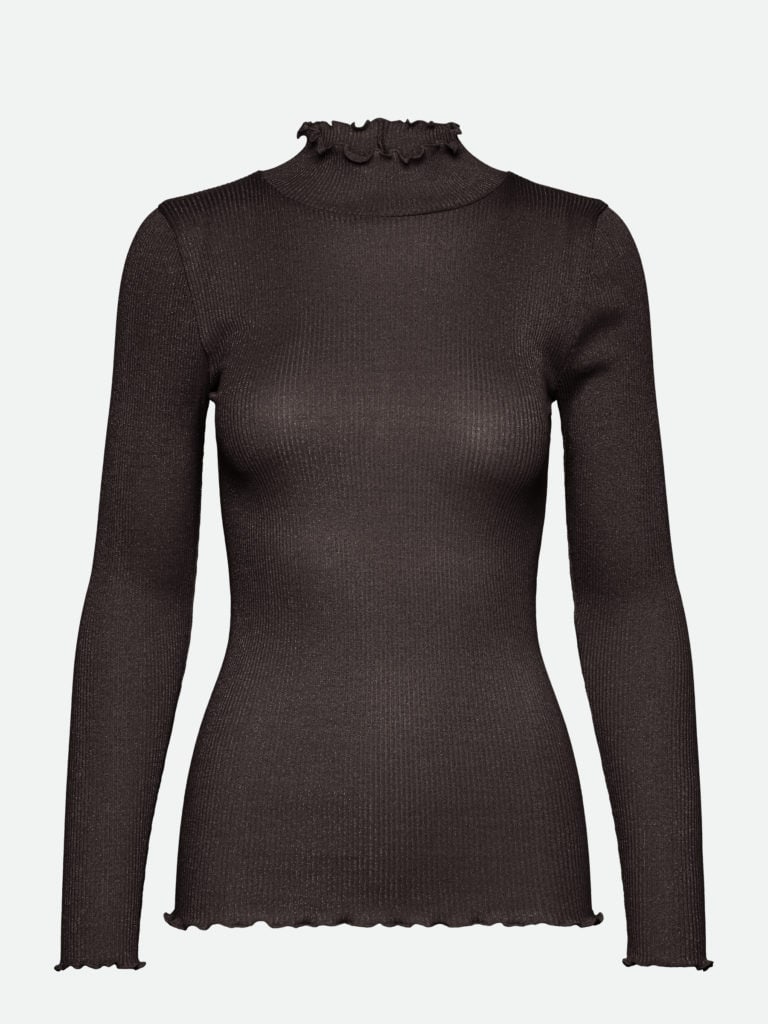 Turtleneck with lyrex DARK ESPRESSO - ROSEMUNDE