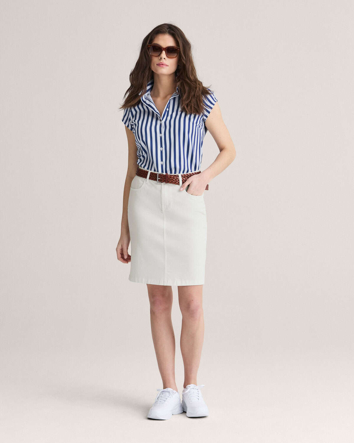 Chinos Skirt White - NEWHOUSE