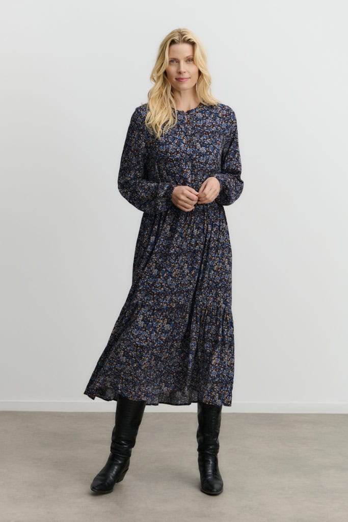 Elif Long Dress Flowerprint - ROSEMUNDE