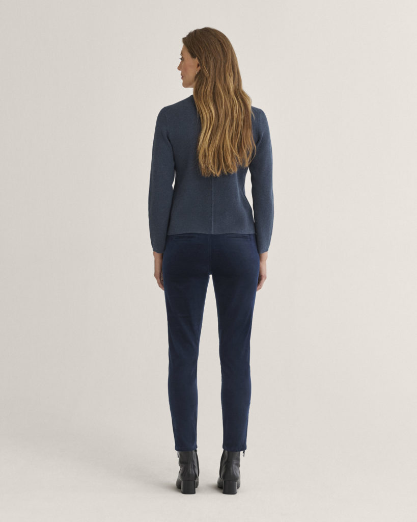 VELVET TROUSERS BLUE - NEWHOUSE