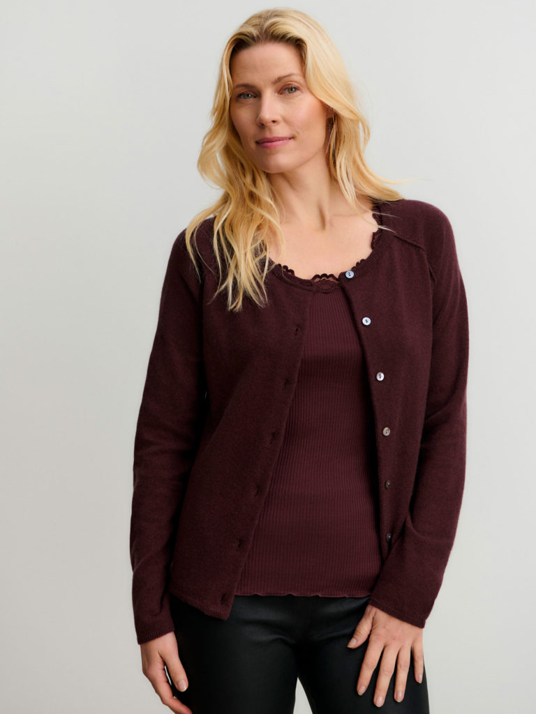 Laica Raglan Cardigan Fudge - ROSEMUNDE