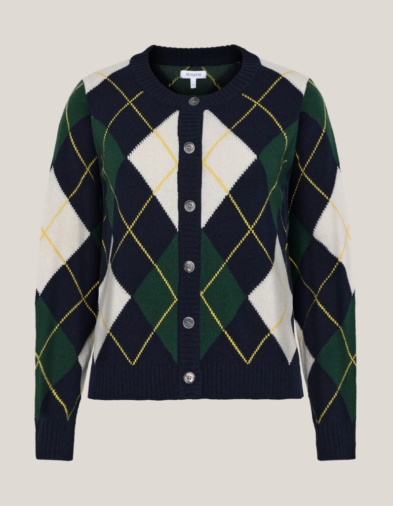 KHATIE ARGYLE CARDIGAN BLÅ - NEWHOUSE KHATIE ARGYLE CARDIGAN BLÅ - NEWHOUSE